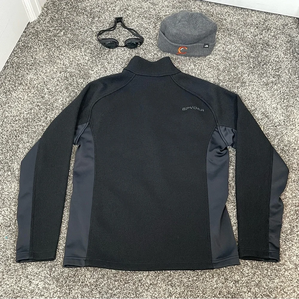 Spyder Black Half-Zip Gait Pullover Sweater Jacket Size M